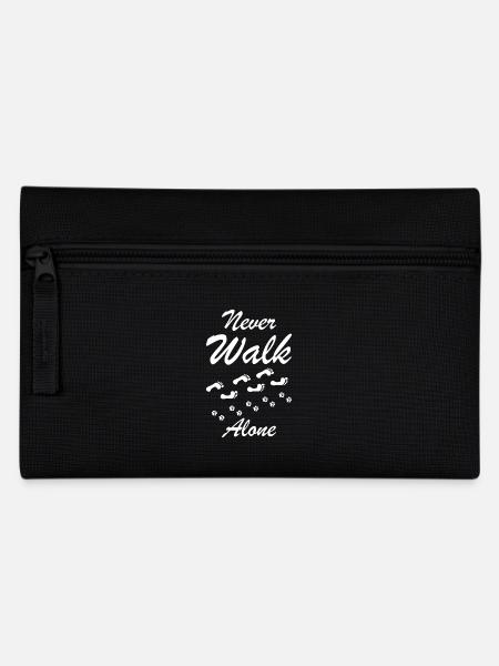 Never walk alone chien cadeau - Trousse - noir