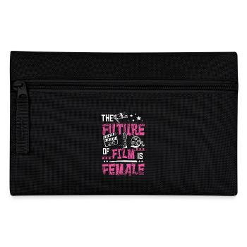 The future of film is female, camera woman, - Pencil Case - black - Front