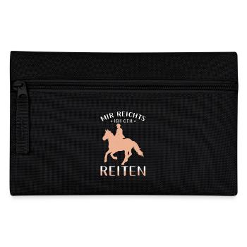Mir reichts ich geh reiten - Federtasche - Schwarz - Vorne
