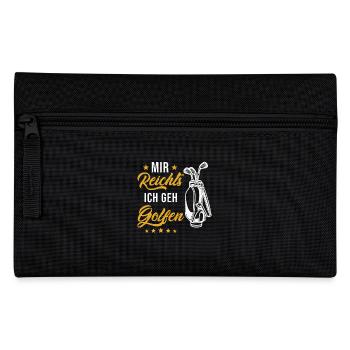 Golf Golfer Geschenk - Federtasche - Schwarz - Vorne