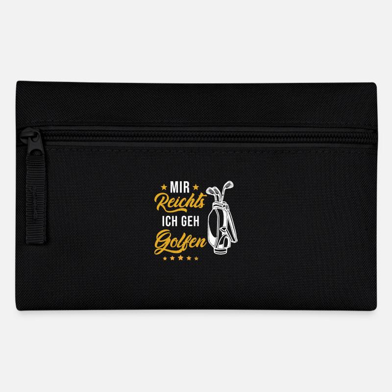 Golf Golfer Geschenk - Federtasche - Schwarz
