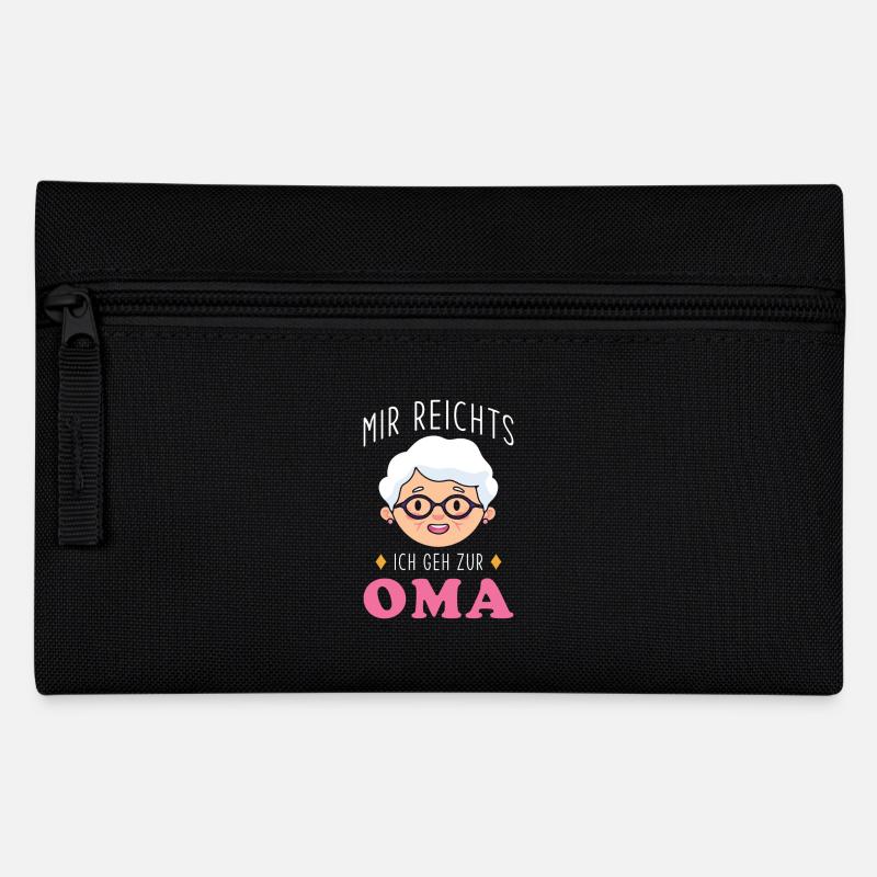 Oma Spruch Enkel - Federtasche - Schwarz