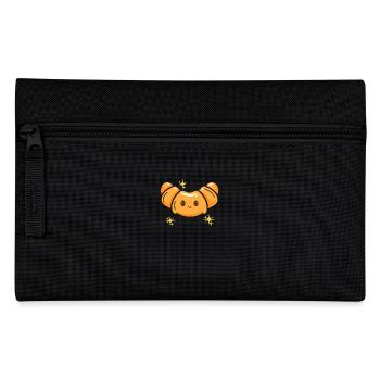Croissant Kawaii Food - Federtasche - Schwarz - Vorne