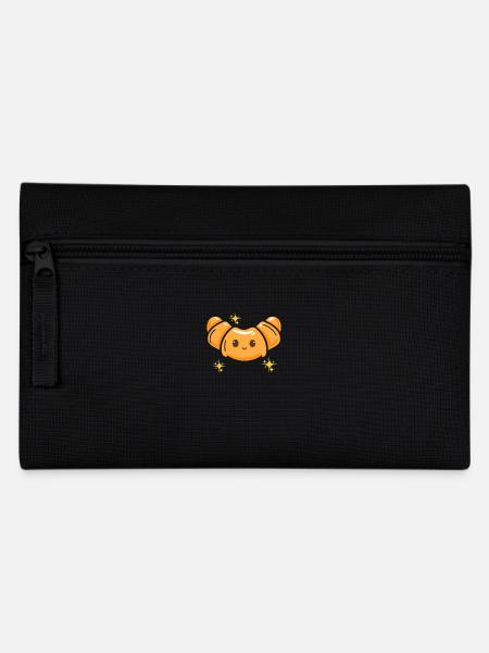 Croissant Kawaii Food - Trousse - noir