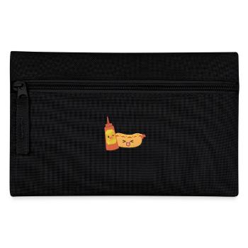 Hot Dog Kawaii Fast Food - Pencil Case - black - Front