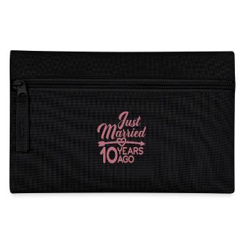 Gerade geheiratet vor 10 Jahren, 10. Hochzeitstag - Federtasche - Schwarz - Vorne