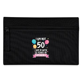 50 years old 50 year old 50 year old 50th birthday - Pencil Case - black - Front