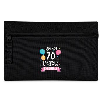 70 Jahre alt 70 Jährige 70 Jähriger 70. Geburtstag - Federtasche - Schwarz - Vorne