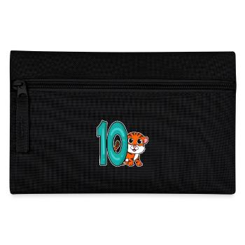 10 Jahre alt - 10. Geburtstag - Kindergeburtstag - Federtasche - Schwarz - Vorne