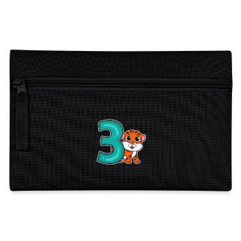 3 years old - 3rd birthday - children's birthday - Pencil Case - black - Front