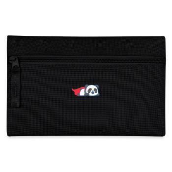Panda Superheld - Federtasche - Schwarz - Vorne