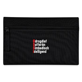 DDR Ostdeutschland witziger lustiger Ossi - Federtasche - Schwarz - Vorne