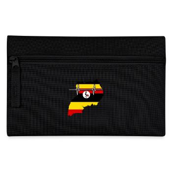Uganda Heartbeat Flag Vintage Uganda - Pencil Case - black - Front