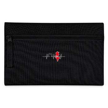 Tunisie Herzschlag Flagge Vintage Tunisie - Trousse - noir - Devant