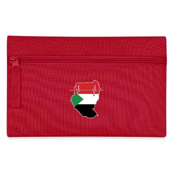 Sudan Herzschlag Flagge Vintage Sudan - Trousse - rouge - Devant