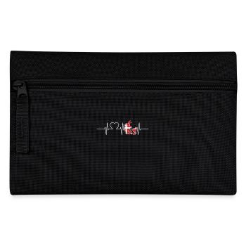 Danemark Herzschlag Flagge Vintage Danemark - Trousse - noir - Devant