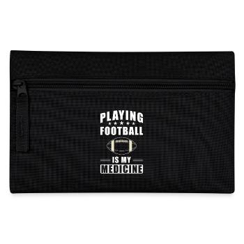 American Football Player Gift - Pencil Case - black - Front