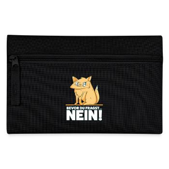 Bevor Du Fragst Nein Lustiges Katzen Spruch Design - Federtasche - Schwarz - Vorne
