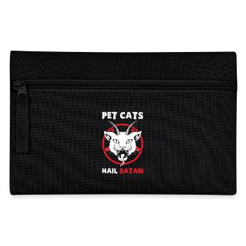 Pet Cats Hail Satan - Pencil Case - black - Front