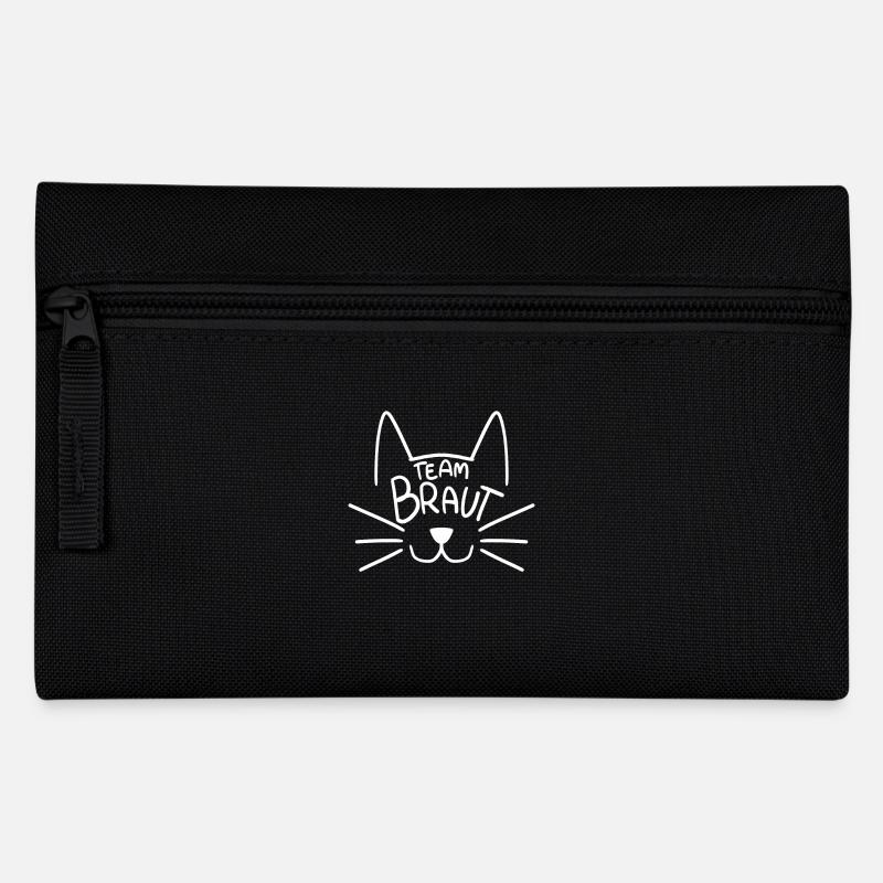 Team Braut Katze - Federtasche - Schwarz