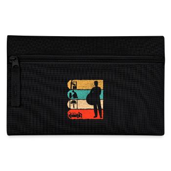 Car Mechanic Retro Gift - Pencil Case - black - Front