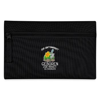 Garten Gartenarbeit Gärtner Spruch Geschenk - Federtasche - Schwarz - Vorne