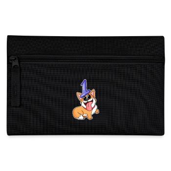 1 year old - 1 birthday - Welsh Corgi Pembroke - Pencil Case - black - Front