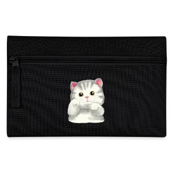 Chats Enfants Animaux Mignon Chat Bébé Miaoul - Trousse - noir - Devant