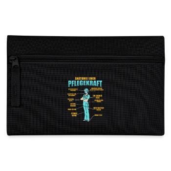 Pflegekraft Anatomie - Federtasche - Schwarz - Vorne