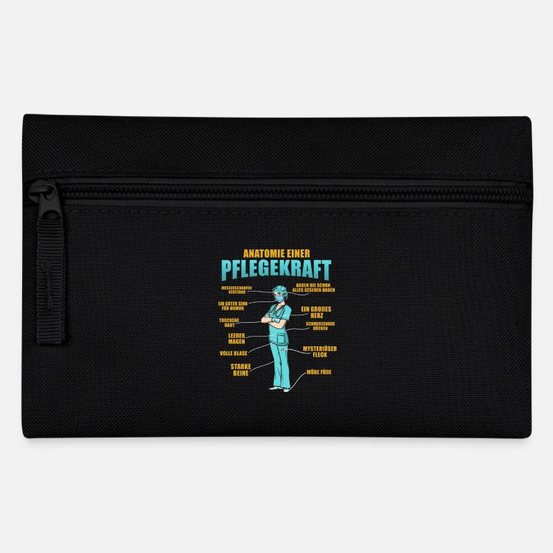 Pflegekraft Anatomie - Federtasche - Schwarz