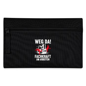 Lagerist Fachlagerist Logistik Gabelstaplerfahrer - Federtasche - Schwarz - Vorne