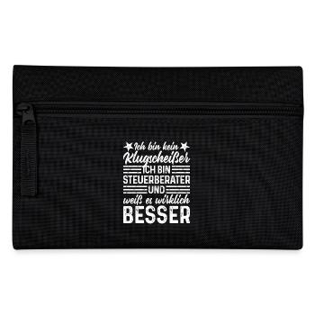 Steuerberater kein Klugscheißer lustige Sprüche - Federtasche - Schwarz - Vorne