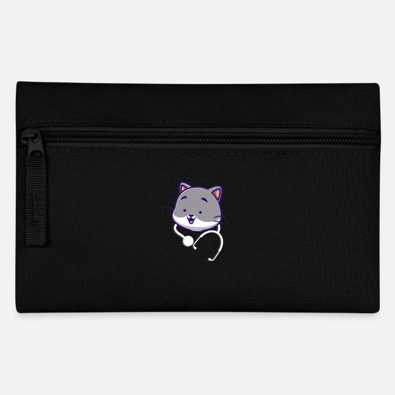 Stethoskop niedlich - Federtasche - Schwarz