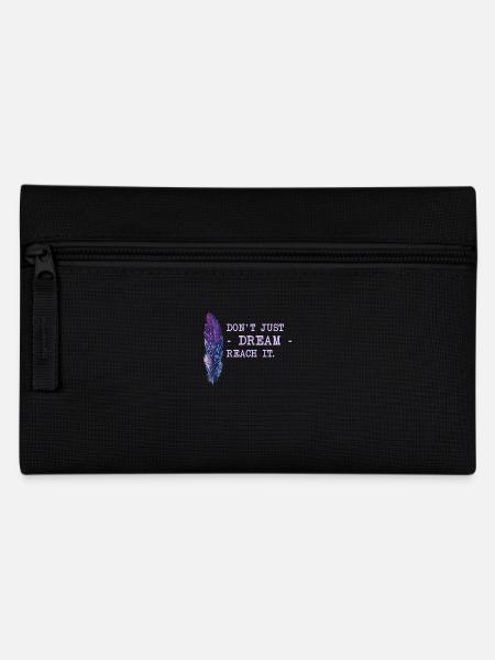 Motivation Spruch Träume - Federtasche - Schwarz