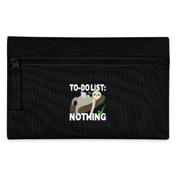 To-Do List Nothing Todo List Nothing Sloth Lazy - Pencil Case - black - Front