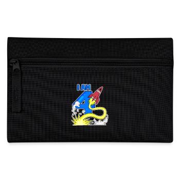 4 Geburtstag Junge - 4 Jahre alt - Ich bin 4 - Federtasche - Schwarz - Vorne