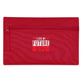 Verlobter Geschenk - Federtasche - Rot - Vorne