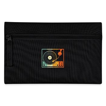 Vinyl Retro - Federtasche - Schwarz - Vorne