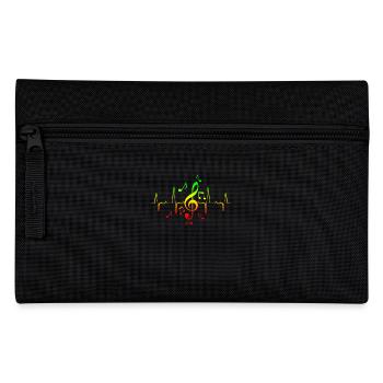 Reggae Musik Note Hearbeat - Federtasche - Schwarz - Vorne