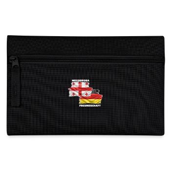 Géorgie Allemagne Drapeau Amitié - Trousse - noir - Devant