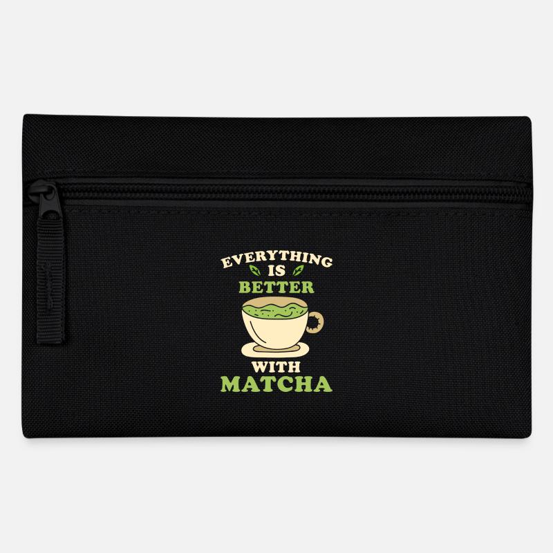 Matcha Tee - Federtasche - Schwarz
