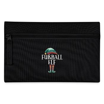 Weihnachten Partnerkostüm Fußball Elf Elfe Elfen - Federtasche - Schwarz - Vorne