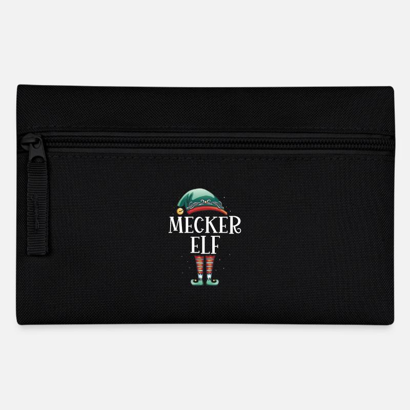 Weihnachten Partnerkostüm Mecker Elf Elfe Elfen - Federtasche - Schwarz