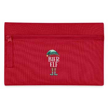 Weihnachten Partnerkostüm Bier Elf Elfe Elfen - Federtasche - Rot - Vorne