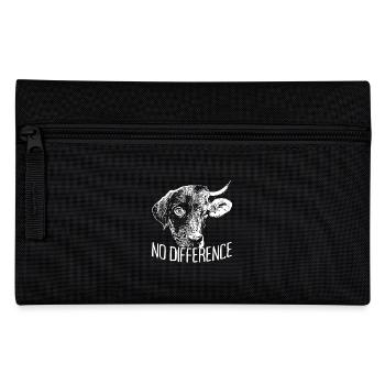 No Difference Vegan Vegetarier Hund Kuh Veganer - Federtasche - Schwarz - Vorne