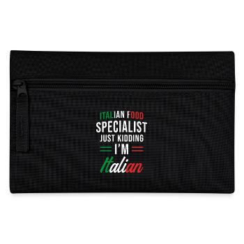 Italian Gift Italian Cuisine - Pencil Case - black - Front