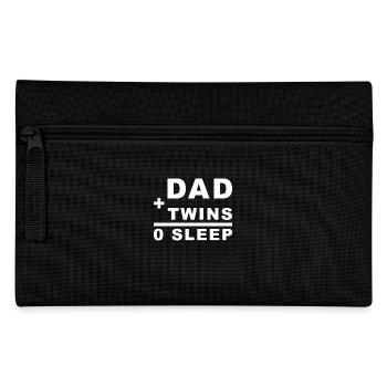 Dad + Twins = 0 Sleep - Pencil Case - black - Front