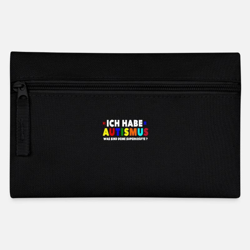 Ich bin Autist Was sind deine Autismus - Federtasche - Schwarz