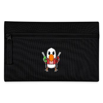 Gas station attendant Möwe petrol station - Pencil Case - black - Front