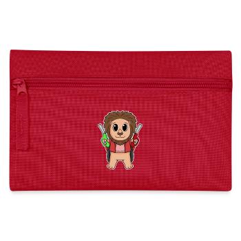 Gas station attendant Löwe petrol station - Pencil Case - red - Front